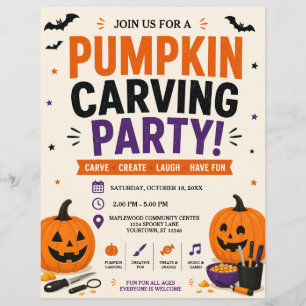 Pumpkin Carving Party Flyer
