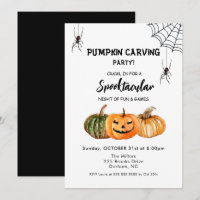 Pumpkin Carving Party Halloween Invitation