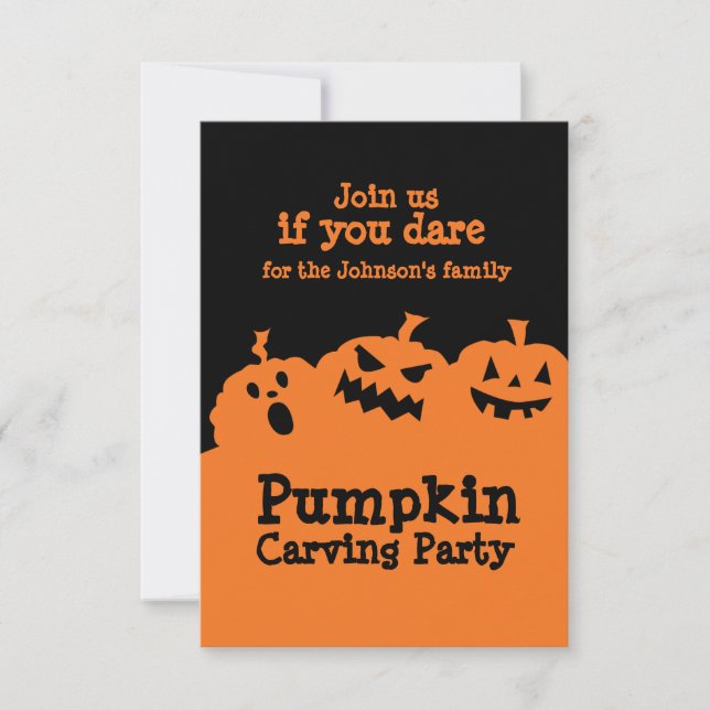 Pumpkin carving party invitation (Front)