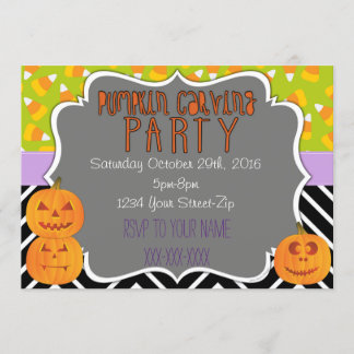 Pumpkin Carving Party Invitation
