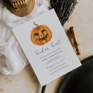 Pumpkin Carving Party Invitation for Halloween