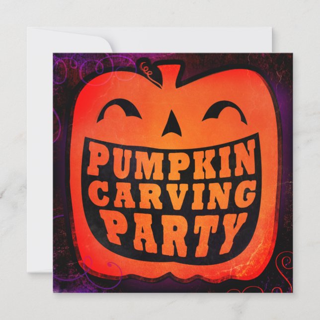 Pumpkin Carving Party Invitations (Front)