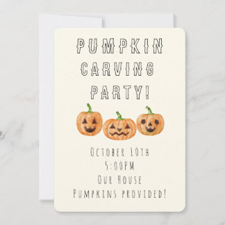 Pumpkin Carving Party Invite