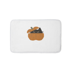 Pumpkin cat Classic T-Shirt_1 Bath Mat
