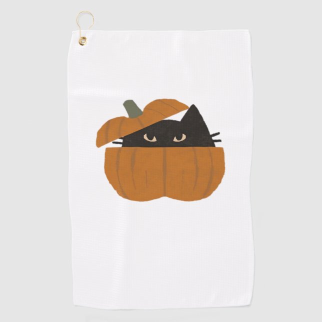Pumpkin cat Classic T-Shirt_1 Golf Towel (Front)