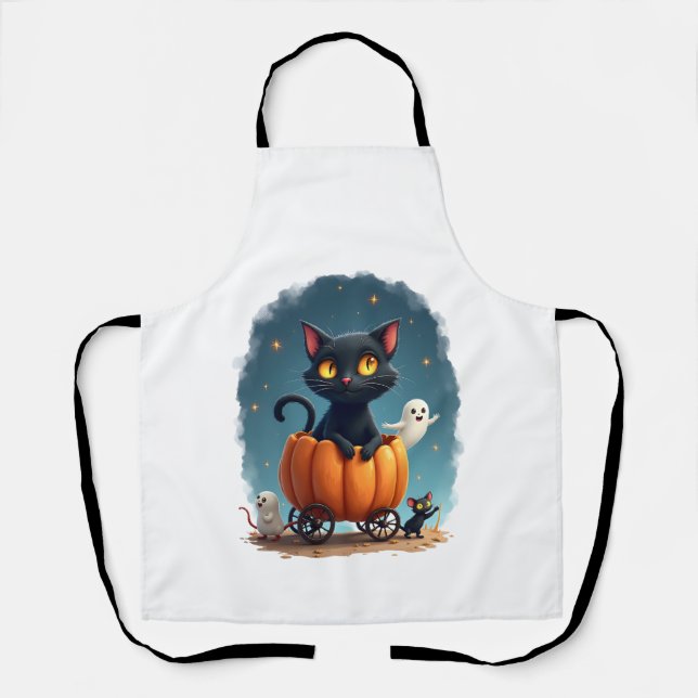 Pumpkin Cat Express Apron (Front)