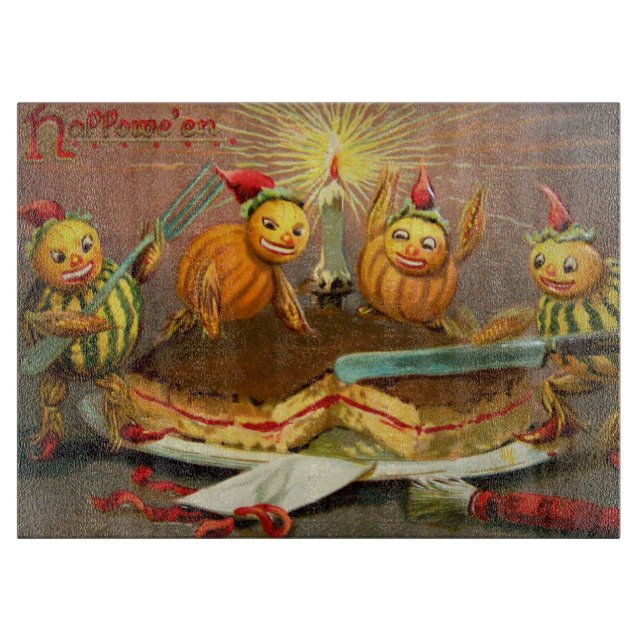 Pumpkin Characters Cutting Cake Board (Front)