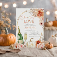 Pumpkin Cheers to Love Ivory Beige Bridal Shower