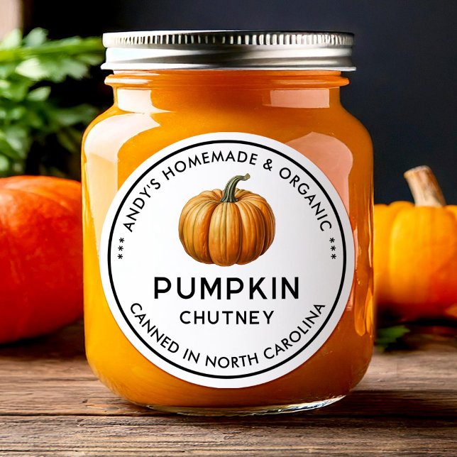 Pumpkin chutney canning food label (Creator Uploaded)