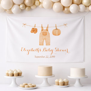 Pumpkin Clothesline Fall Baby Shower Banner