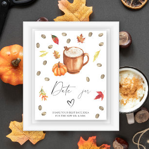 Pumpkin Coffee Bridal shower Date night ideas Poster