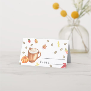 Pumpkin Coffee Bridal shower - wedding place cards