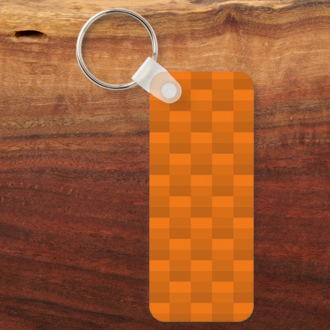 Pumpkin Color Pattern in Orange Key Ring (Front)