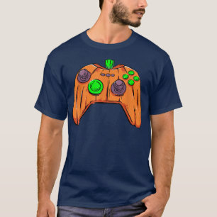 Pumpkin Controller Lazy Halloween Costume Funny Ga T-Shirt