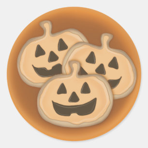 Pumpkin cookies  classic round sticker