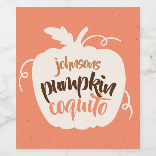 Pumpkin Coquito HolidayFood and Beverage Label Set (Single Label)