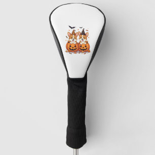 Pumpkin Corgi Party Golf Head Cover