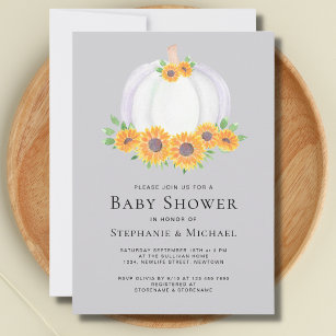Pumpkin Couples Baby Shower Baby Shower Invitation
