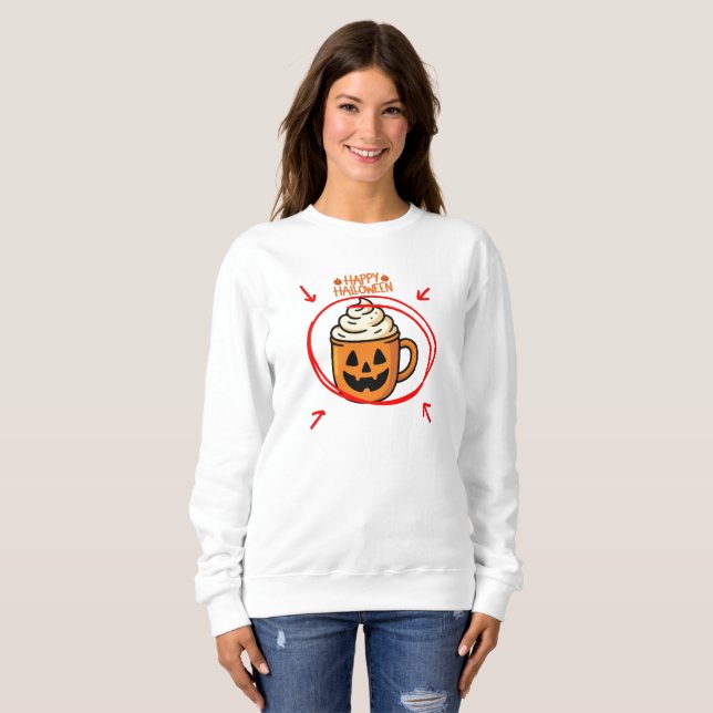 Pumpkin cup sweatshirt (Front Full)