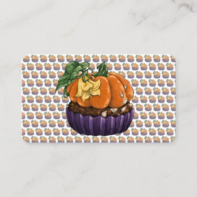 Pumpkin Cupcake Business Card (Front)