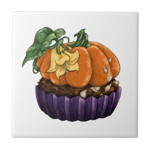 Pumpkin Cupcake Tile