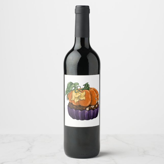 Pumpkin Cupcake Wine Label (Front)