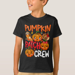 Pumpkin Cute Patch Crew Thanksgiving Fall Turkey P T-Shirt