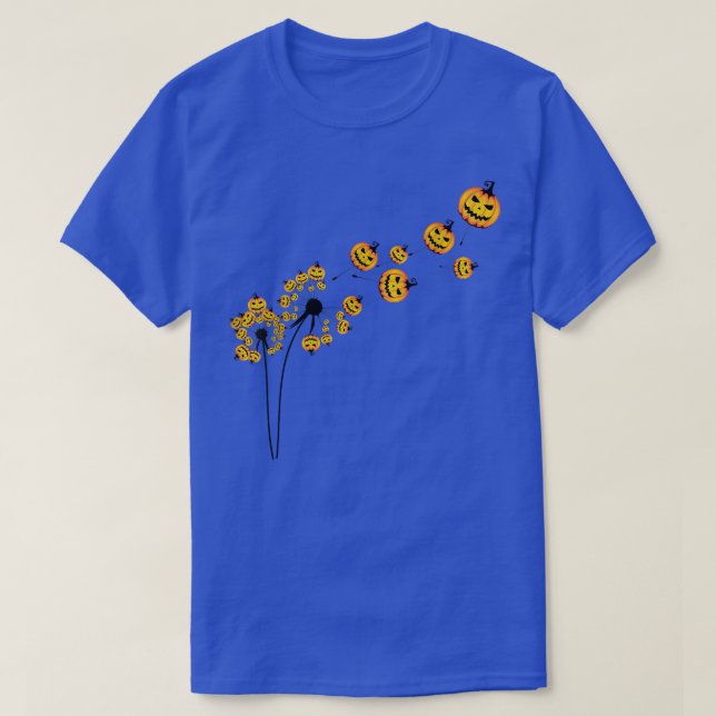 pumpkin Dandelion Flower Funny pumpkin Lovers Tee  (Design Front)