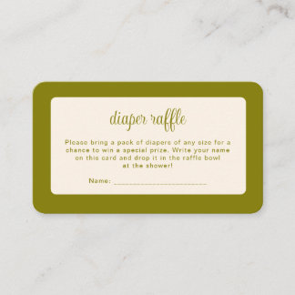Pumpkin: Diaper Raffle Enclosure Card