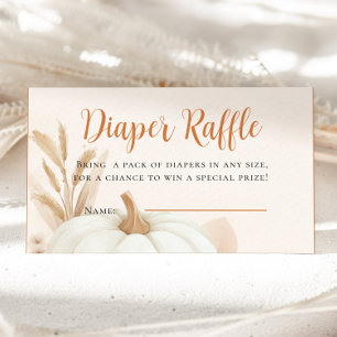 Pumpkin Diaper Raffle Enclosure Card