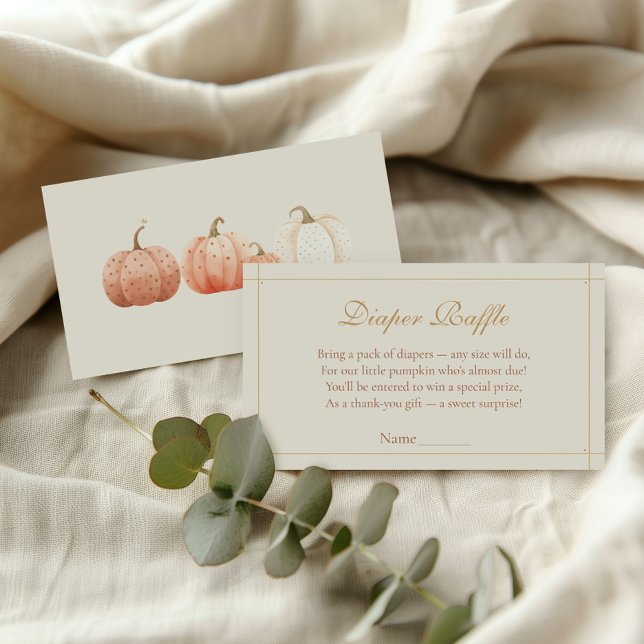 Pumpkin Diaper Raffle Game Enclosure Card (Creator Uploaded)