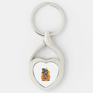 Pumpkin Dog Halloween, Funny Halloween Dog Key Ring