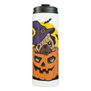 Pumpkin Dog Halloween, Funny Halloween Dog Thermal Tumbler