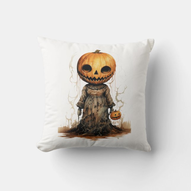 Pumpkin Doll Halloween Sticker Cushion (Front)