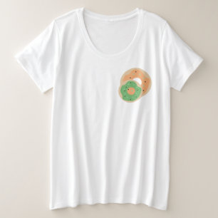 Pumpkin Doughnuts Sprinkles Frosted Costume Party Plus Size T-Shirt