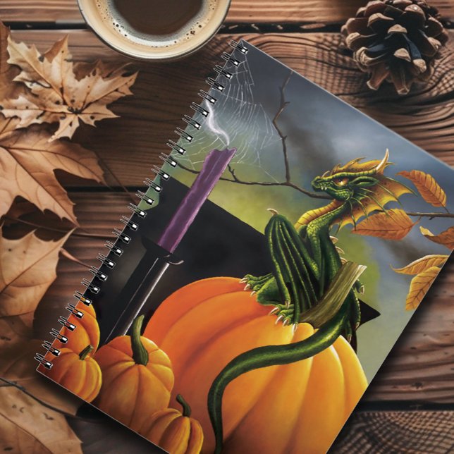 Pumpkin Dragon Cauldron Halloween Spiral Notebook (Creator Uploaded)
