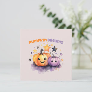 Pumpkin Dreams – Cute Pastel Purple and Orange