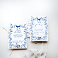 Pumpkin Dusty Blue Toile Floral Book Baby Shower