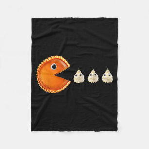 Pumpkin E Eating Whipped Cream Funny Fleece Blanket