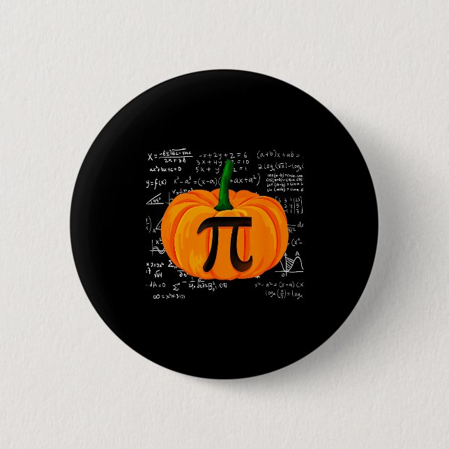 Pumpkin E Math Funny Halloween Thanksgiving Day  6 Cm Round Badge (Front)