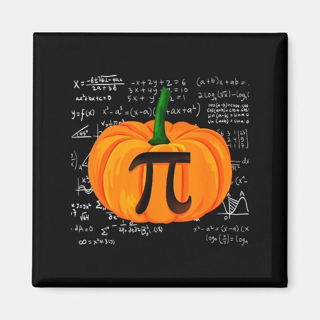 Pumpkin E Math Funny Halloween Thanksgiving Day  Magnet (Front)