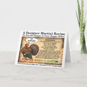 PUMPKIN EGGNOG THANKSGIVING COCKTAIL RECIPE CARD