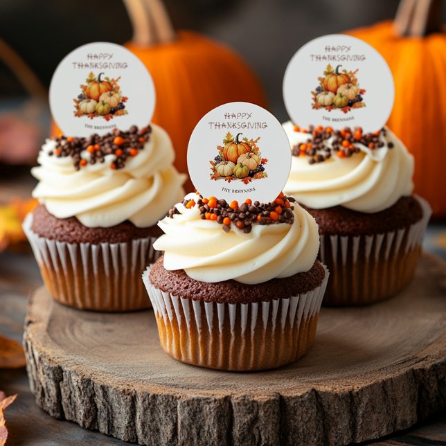 Pumpkin Elegant Rustic Thanksgiving Feast Classic Round Sticker (Pumpkin Elegant Rustic Thanksgiving Feast Classic Round Sticker)