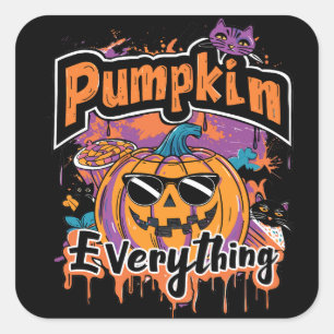 Pumpkin Everything ExDesigner Halloween Square Sticker