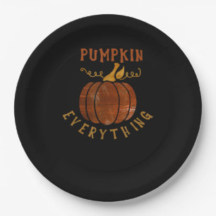 Pumpkin Everything Love Fall Pumpkin Spice Season Paper Plate