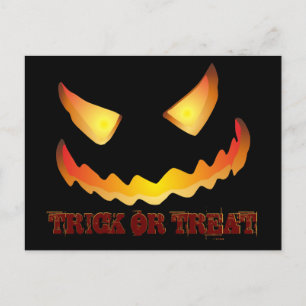 Pumpkin Face 2 for Halloween Invitation Postcard