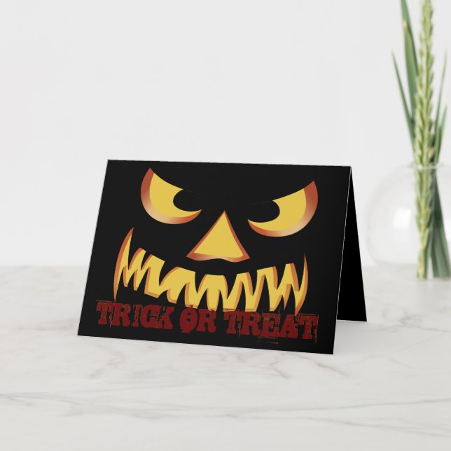 Pumpkin Face 2 Invitation (Front)