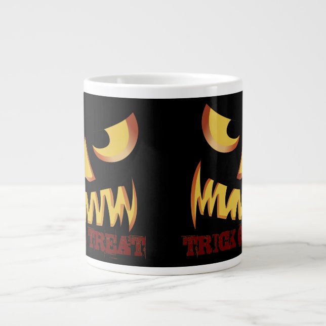 Pumpkin Face 2 Large Coffee Mug (Front)