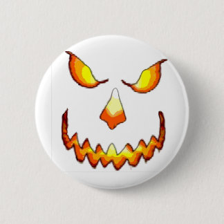 Pumpkin Face 6 Cm Round Badge