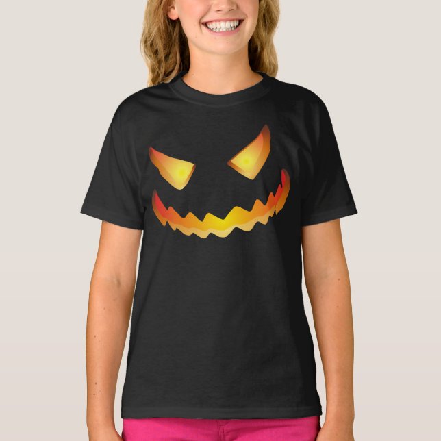 Pumpkin face 6 for Halloween... T-Shirt (Front)